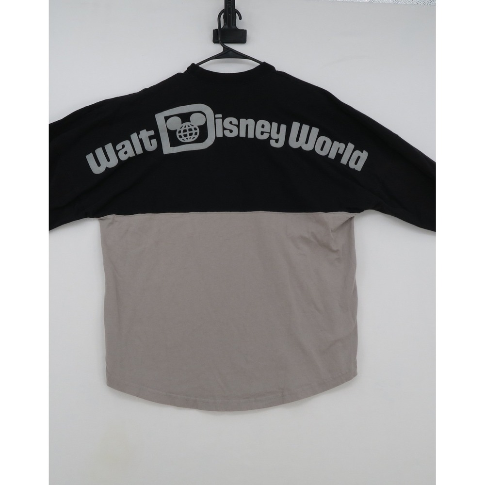 Disney Parks Walt Disney World Spirit Jersey Black Grey Colorblock Logo Medium